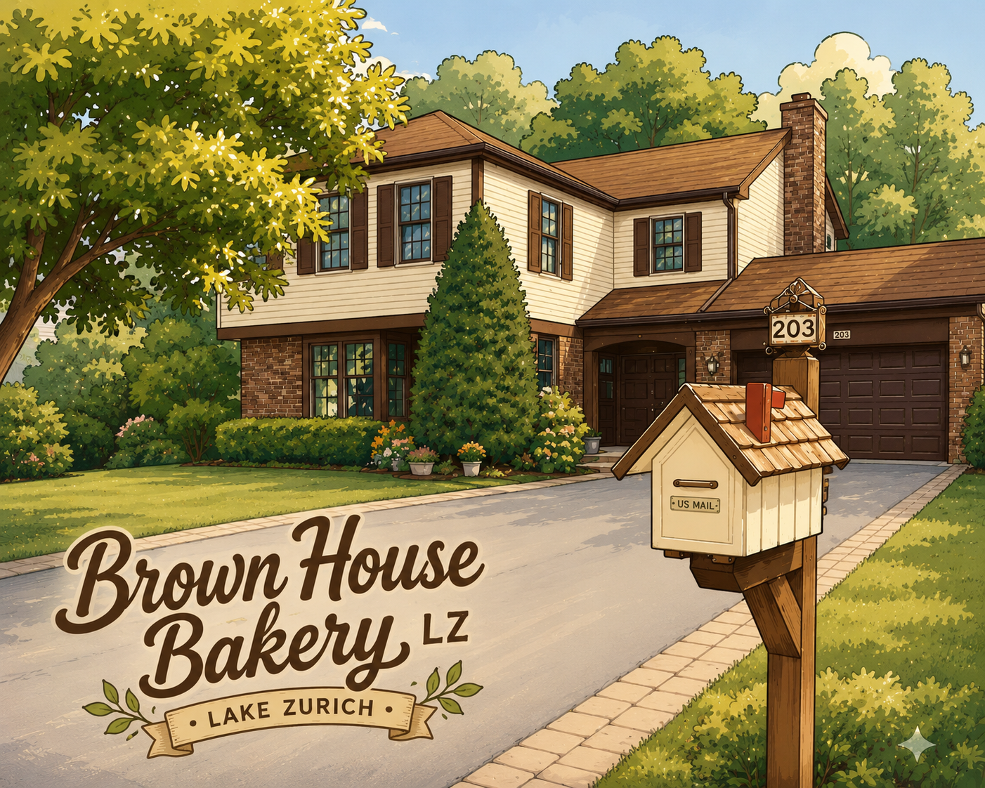 Illustration of Brown House Bakery